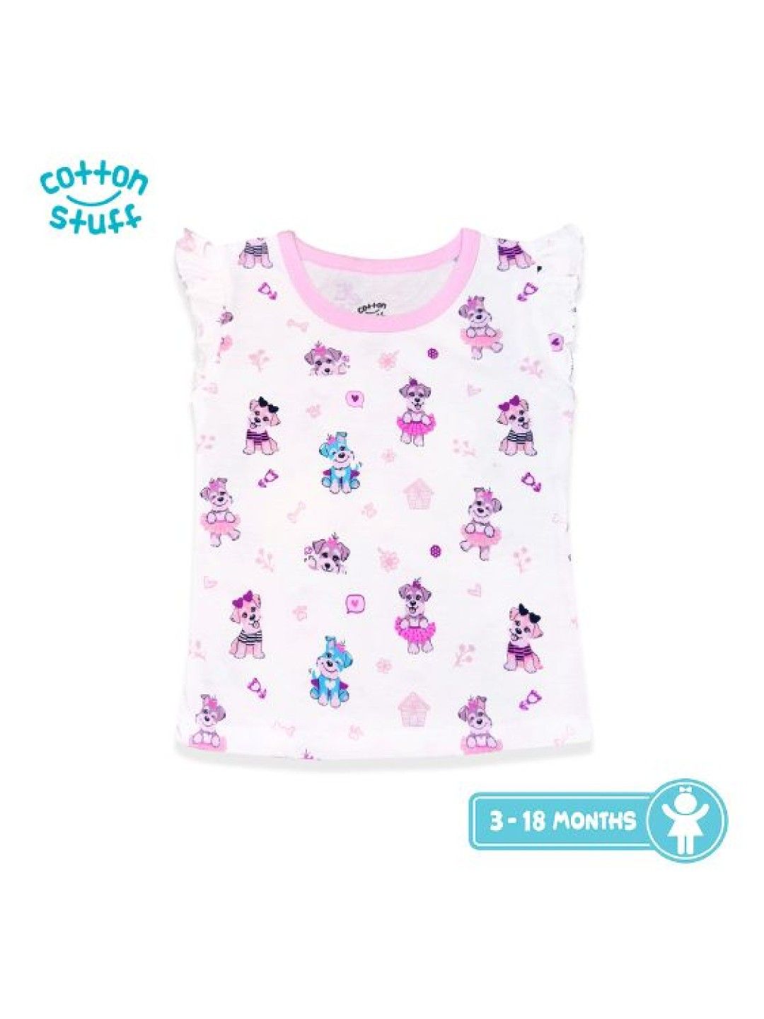 Cotton Stuff 3-piece Blouse with Ruffled Sleeves (Bestie- Girl) (No Color- Image 3)