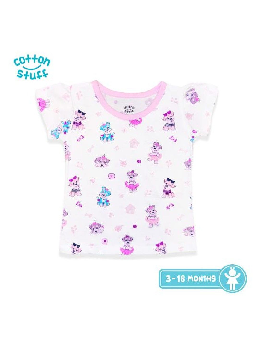 Cotton Stuff 3-piece Short Sleeve Fitted Blouse (Bestie- Girl) (No Color- Image 3)
