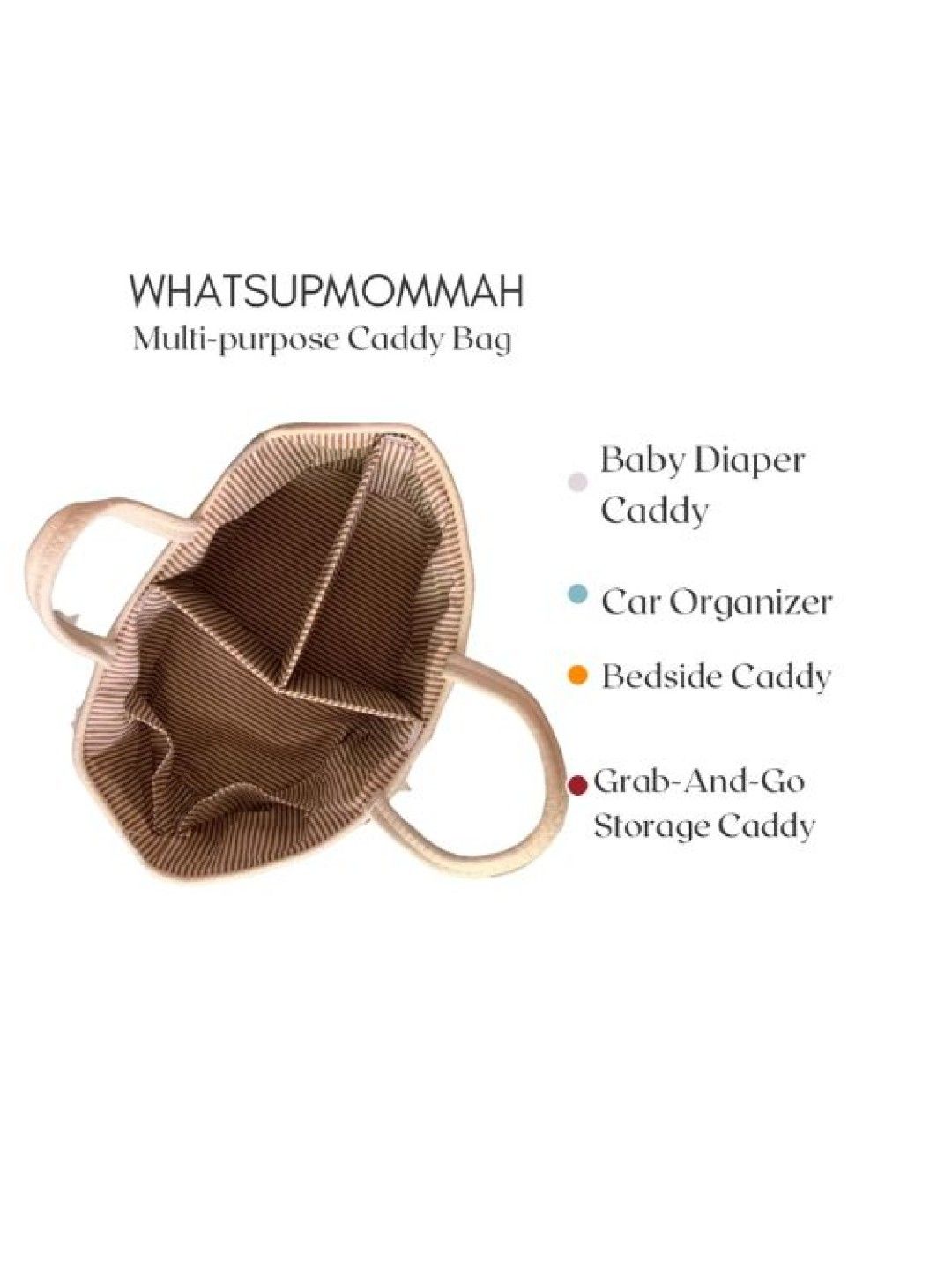WhatsUpMommah Limited Edition Rope Caddy Bag (Dove White- Image 3)