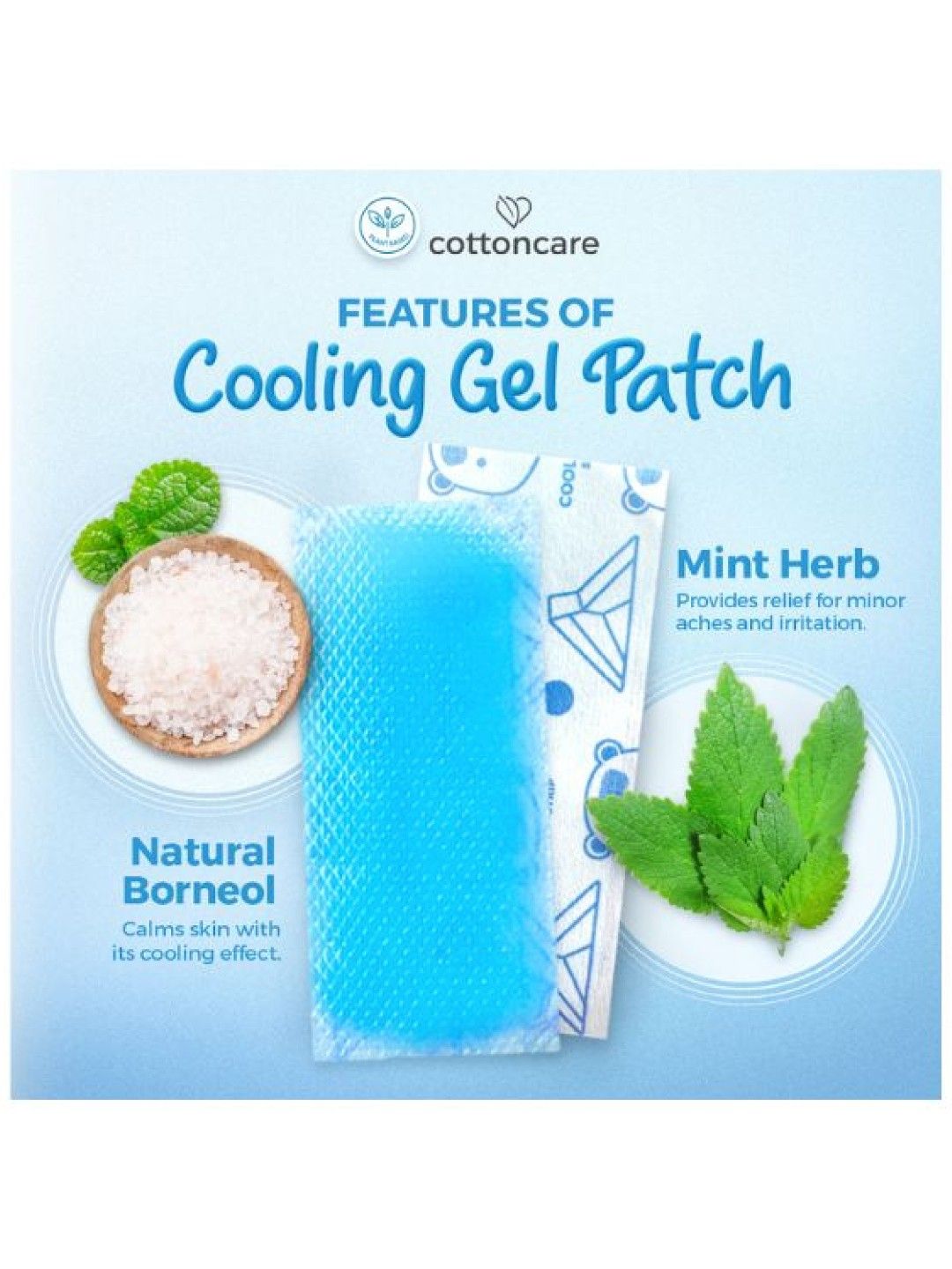 Cotton Central™ Cottoncare Cooling Gel Strips (3 strips) (No Color- Image 3)