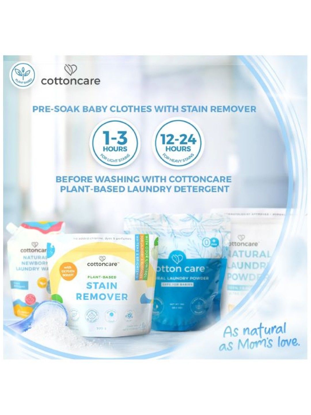 Cotton Central™ Cottoncare Plant-Based Stain Remover 2 Pack (1000g) (No Color- Image 3)