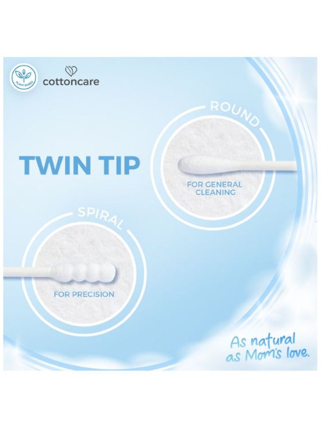 Cotton Central™ Cottoncare Baby Cotton Buds - Spiral 3 Pack (1200 Tips) (No Color- Image 3)