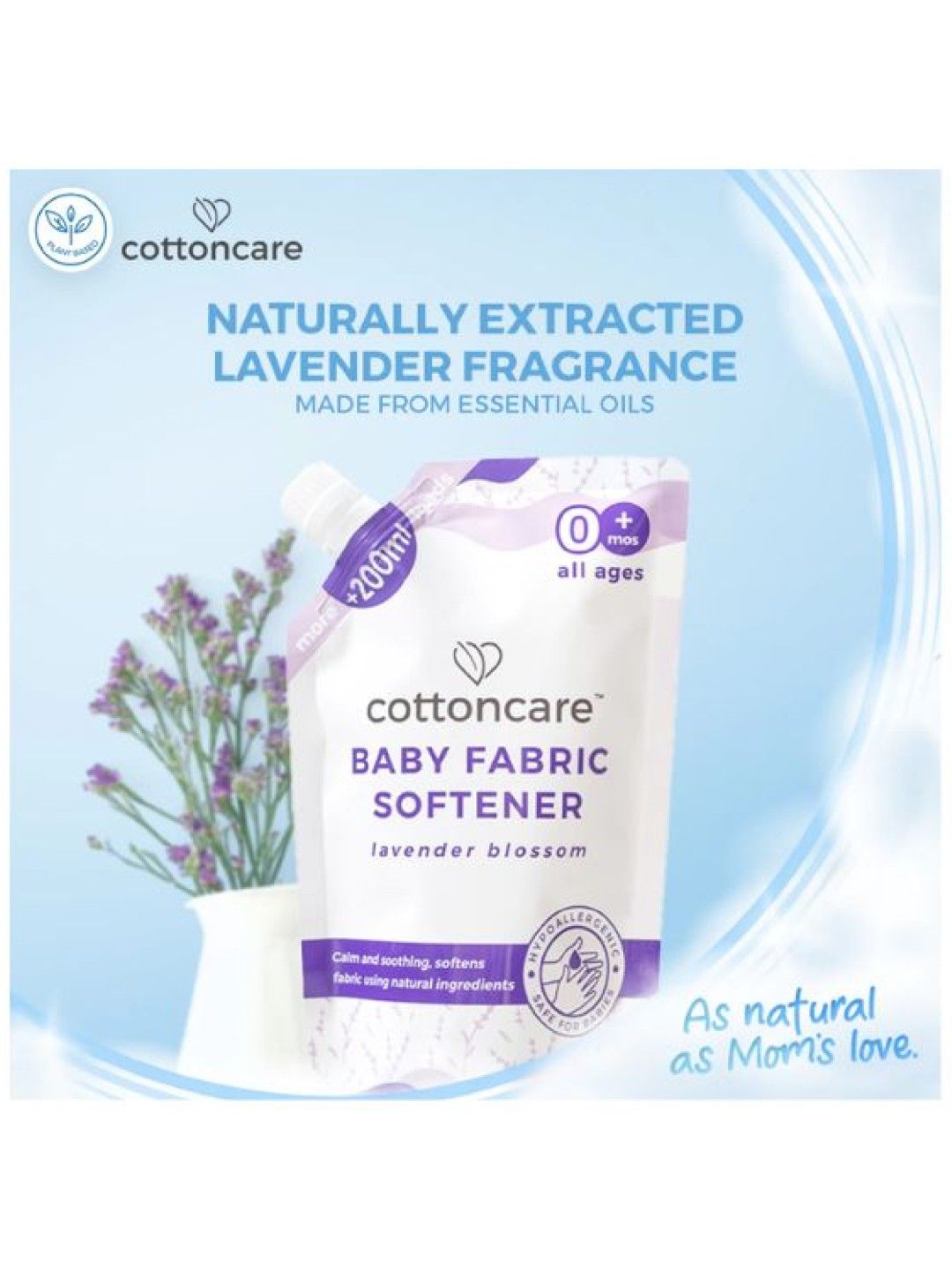 Cotton Central™ Cottoncare™ Calming Lavender Natural Baby Fabric Softener (1200ml) (No Color- Image 3)