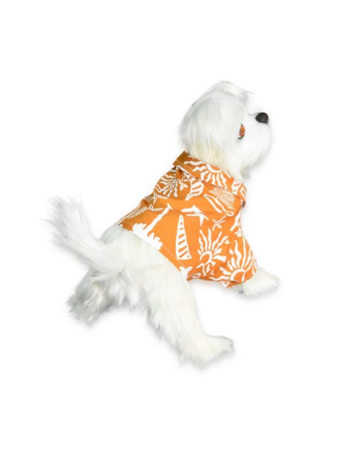 PUPKITS Beach Graffiti Orange White - Pet Shirt (No Color- Image 3)