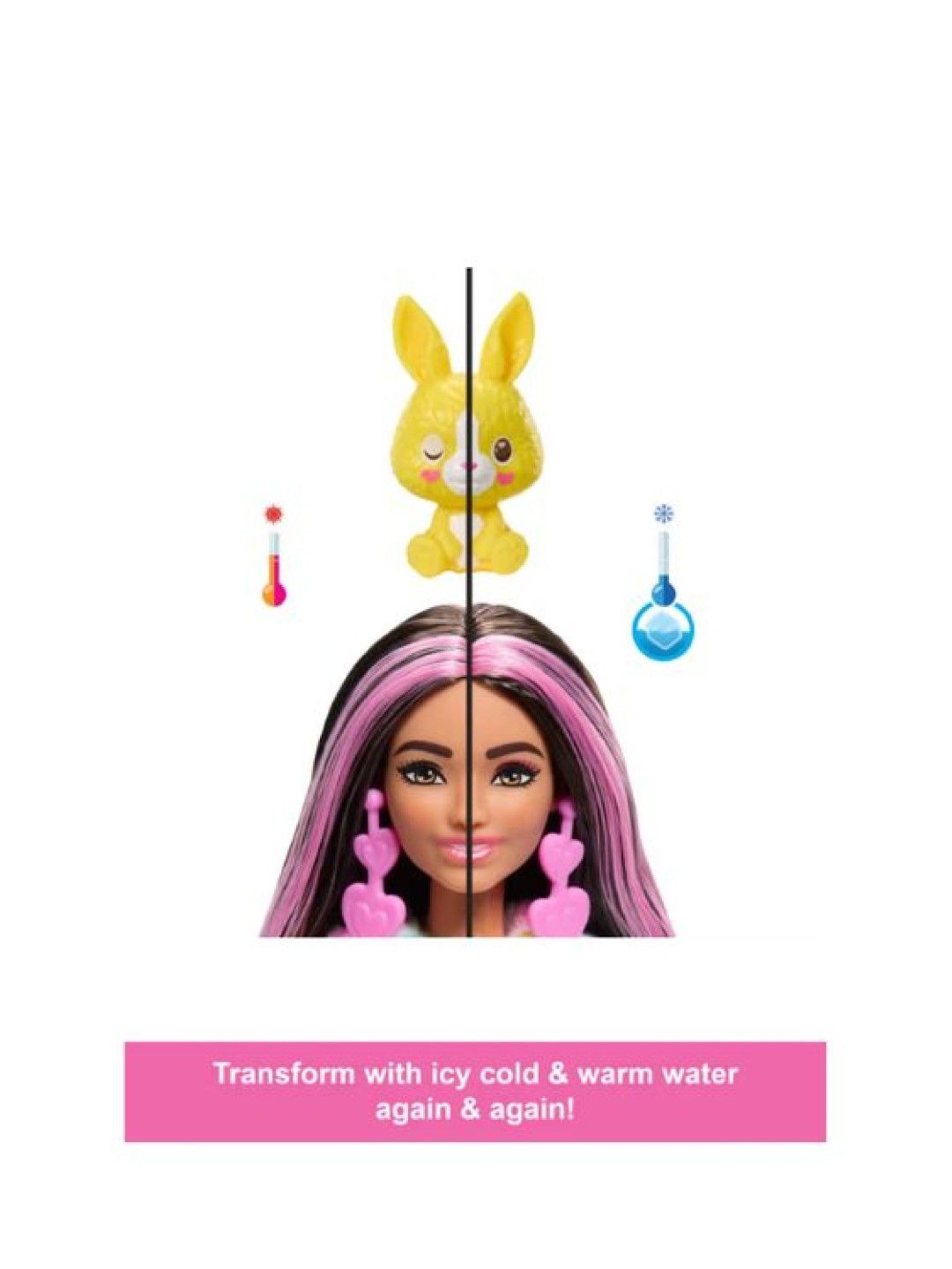 Barbie Cutie Reveal Color Dream Series - Bunny Doll (No Color- Image 3)