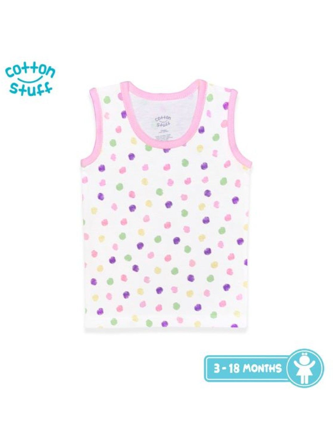 Cotton Stuff 3-piece Sando (Pattern - Girl) (No Color- Image 3)