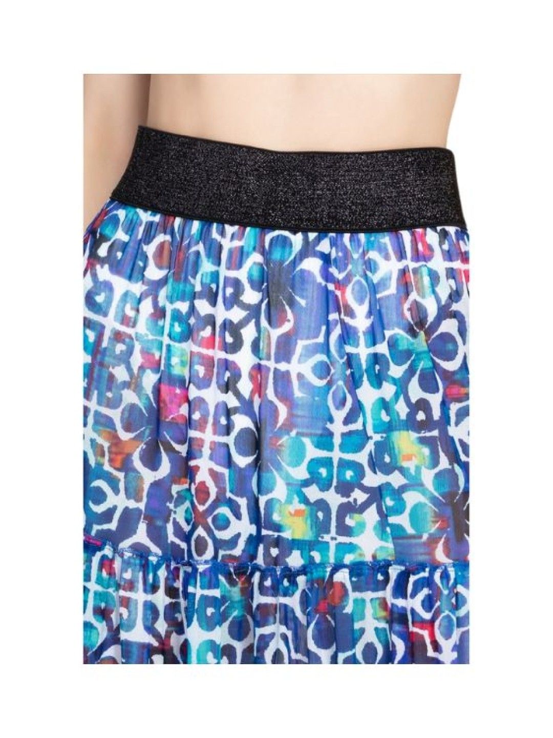 Eve's Chic Jasmine Tiered Maxi Skirt (Blue- Image 3)