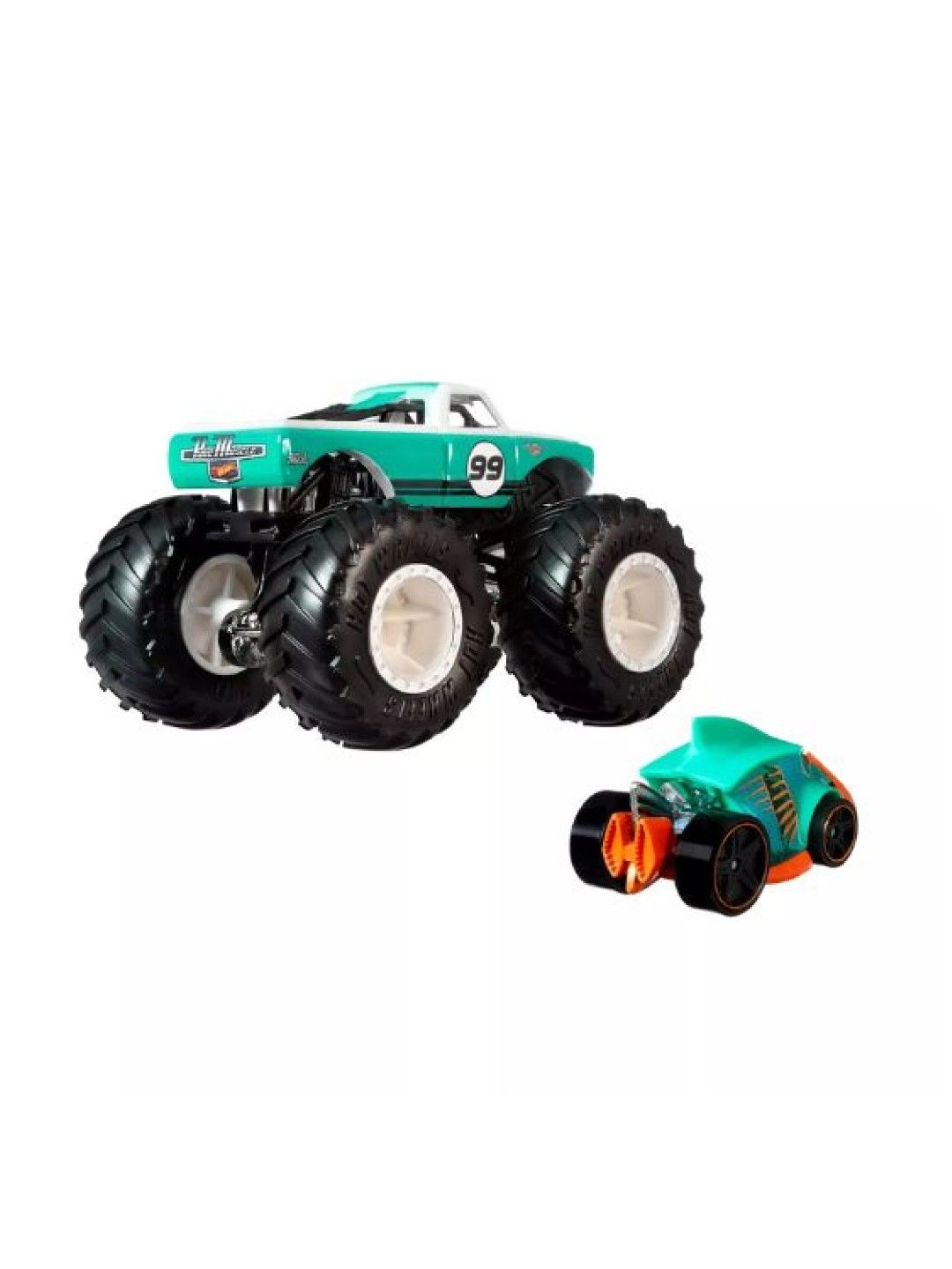 Hot Wheels Monster Trucks 1:64 Truck & Car - Pure Muscle Combo Pack (No Color- Image 3)