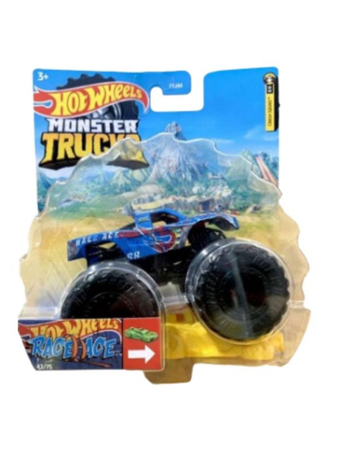 Hot Wheels Monster Trucks 1:64 Truck & Car - Race Ace Die-cast Comobo Pack (No Color- Image 3)
