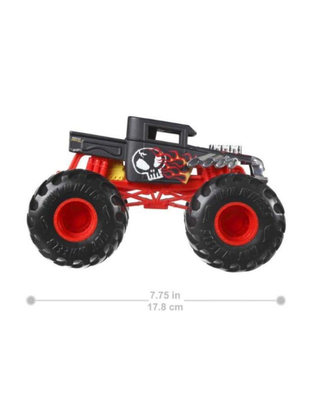 Hot Wheels Oversized Monster Truck 1:24 Diecast Vehicle - Bone Shaker (No Color- Image 3)