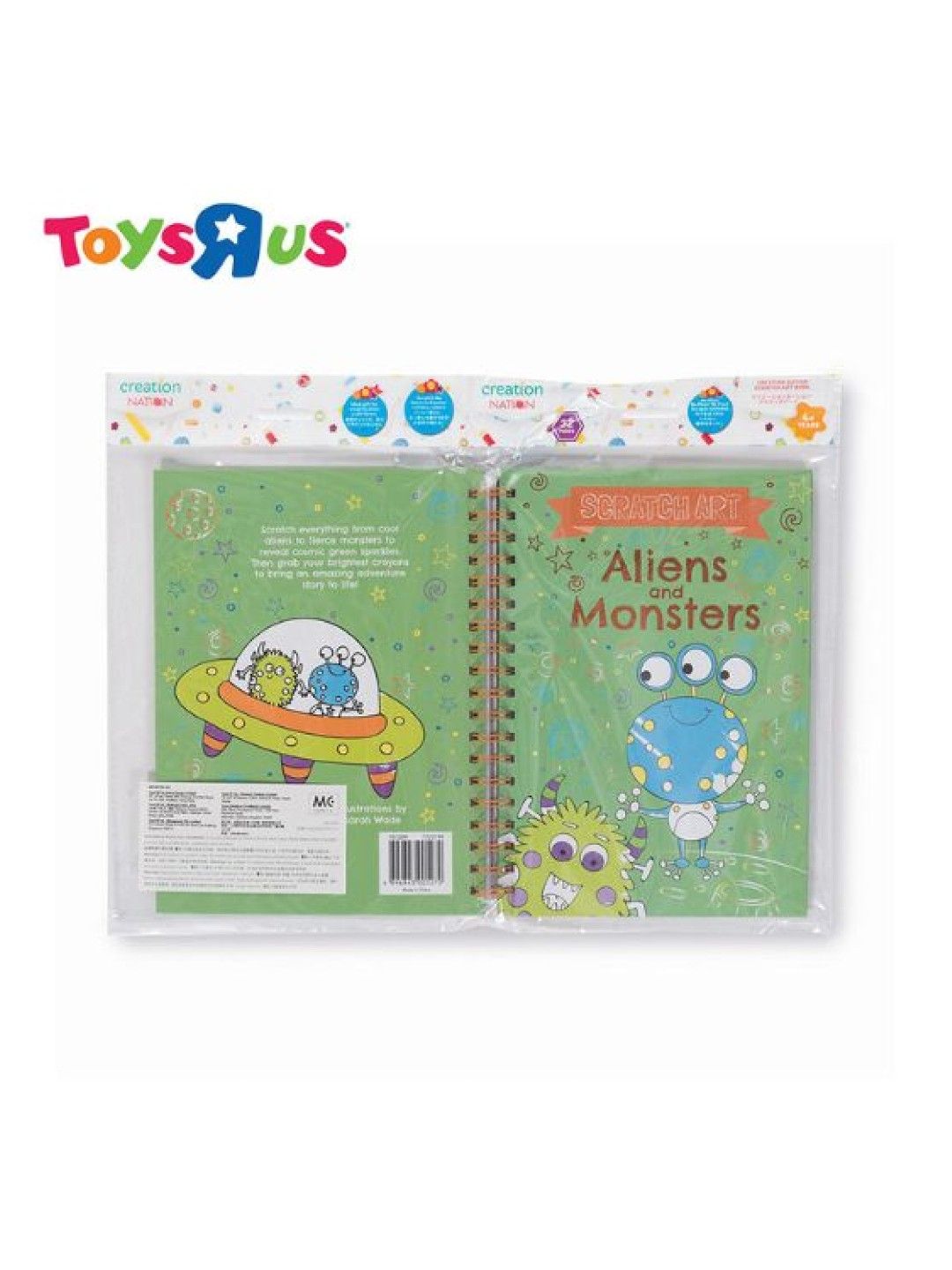 Toys R Us Creation Nation Scratch Book - Aliens and Monsters (No Color- Image 4)