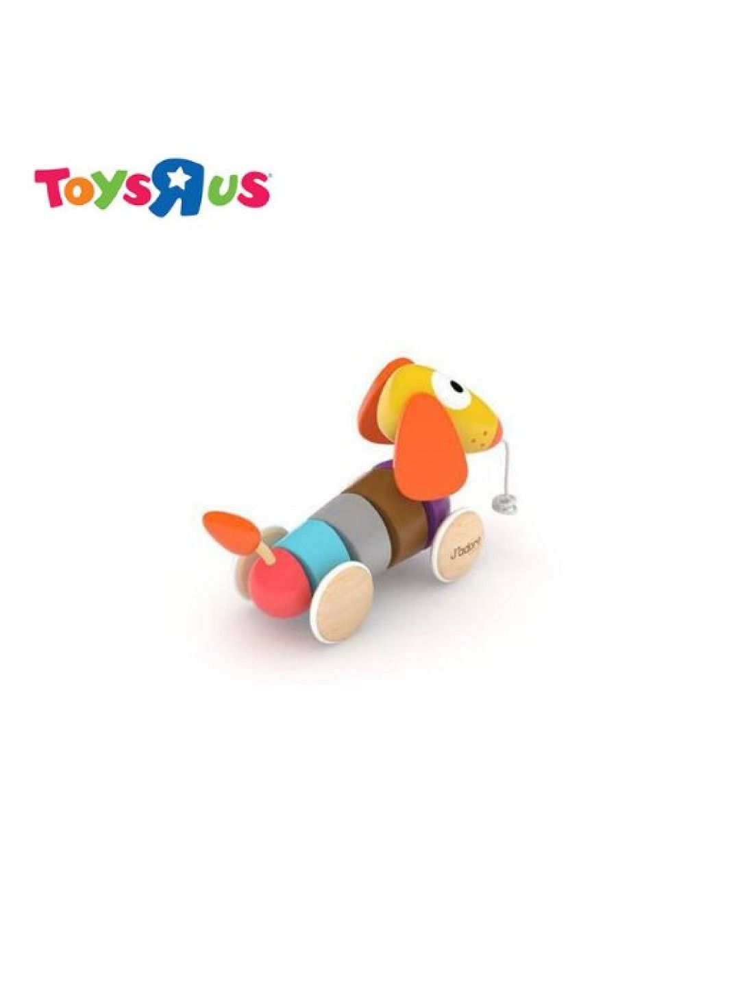 Toys R Us Jadore Nature Wood Toys Puppy Dog Pull Toy (Orange) (No Color- Image 3)