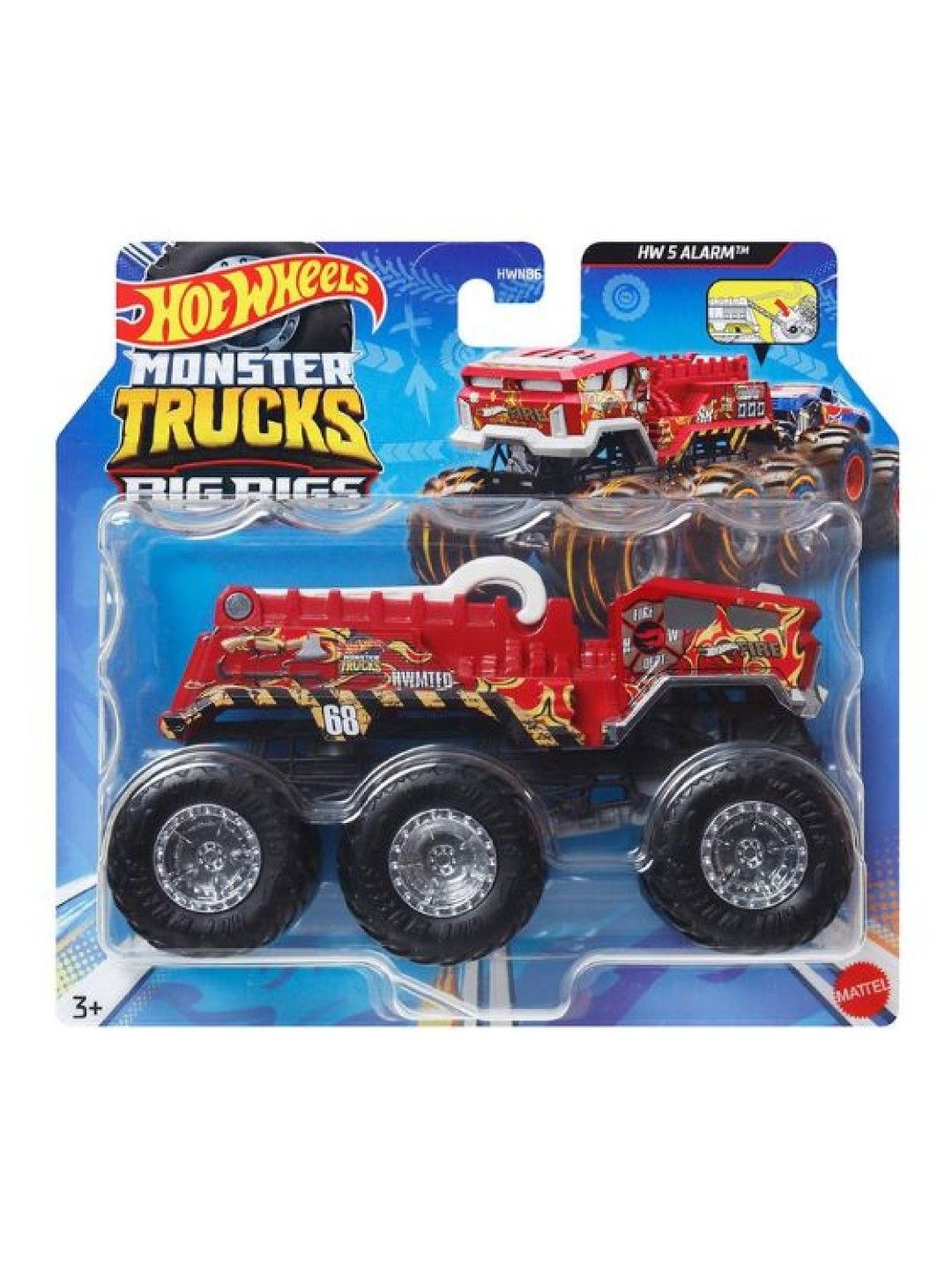 Hot Wheels Monster Trucks Big Rigs 5 Alarm Vehicle (No Color- Image 3)