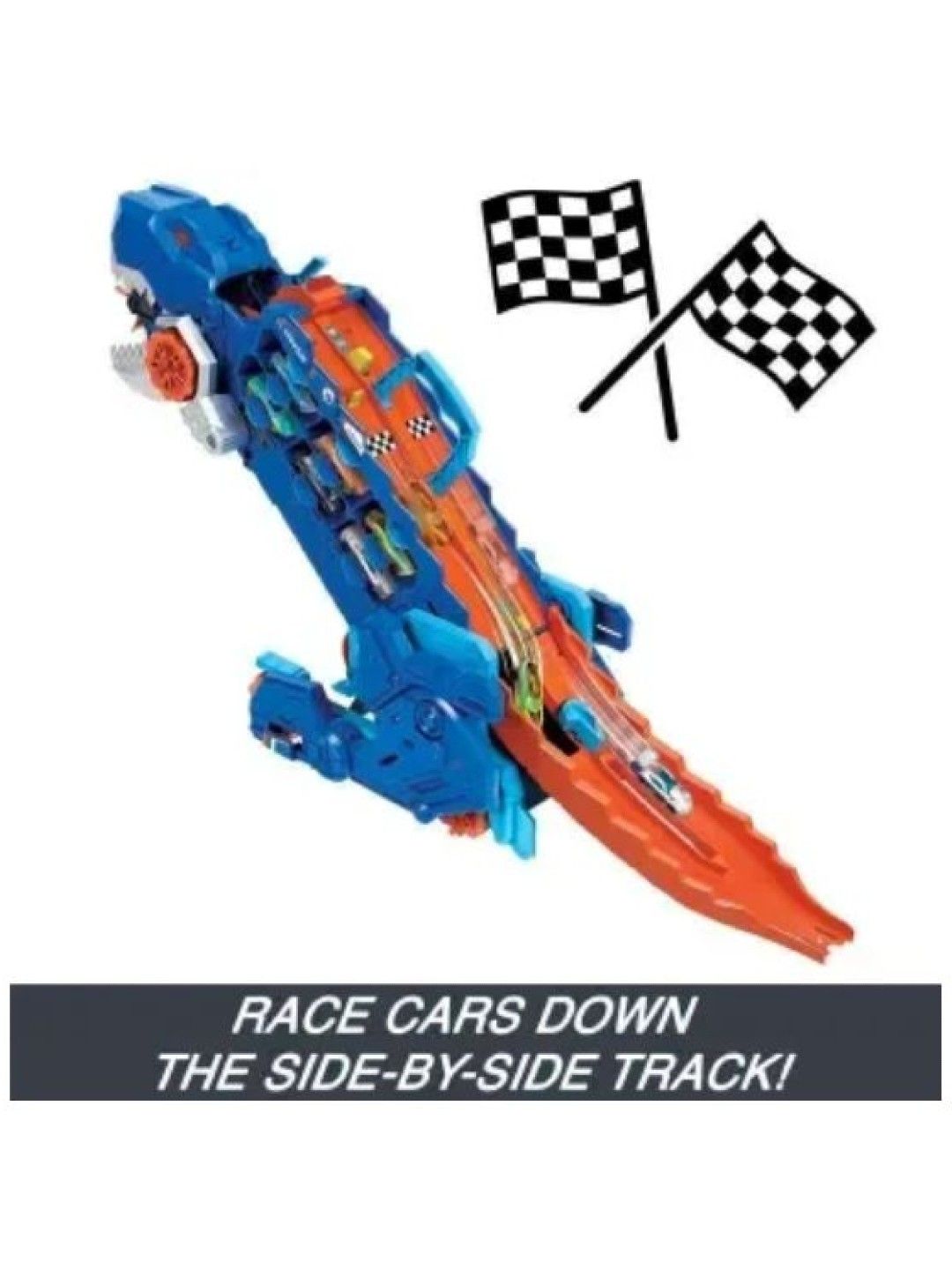 Hot Wheels City Toy Car Track Set, Ultimate T-Rex Transporter, Dinosaur Hauler (No Color- Image 3)