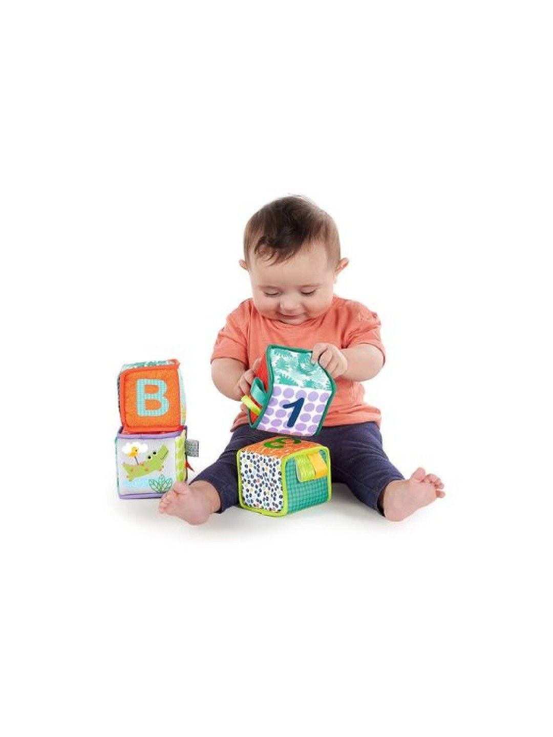 Bright Starts Grab & Stack Baby Blocks (No Color- Image 3)