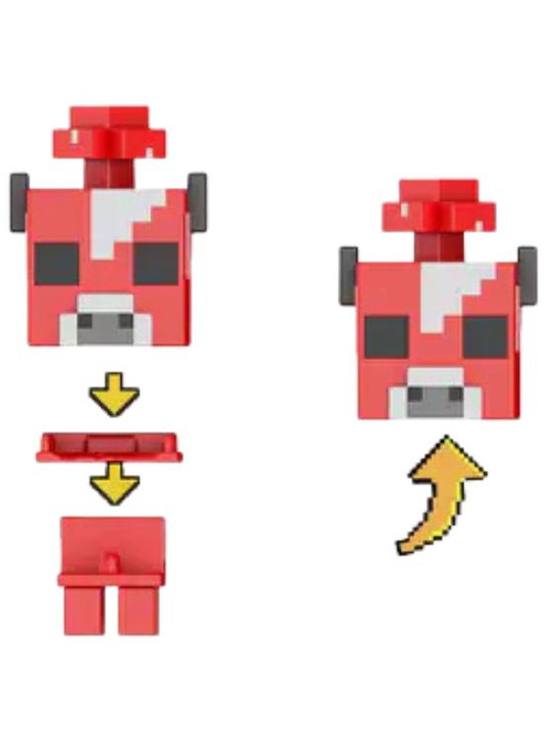 Minecraft Mob Head Boxed Mini Figures - Red Mooshroom (No Color- Image 3)