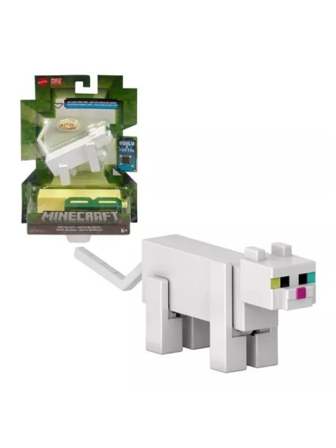 Minecraft White Cat 8cm (No Color- Image 3)