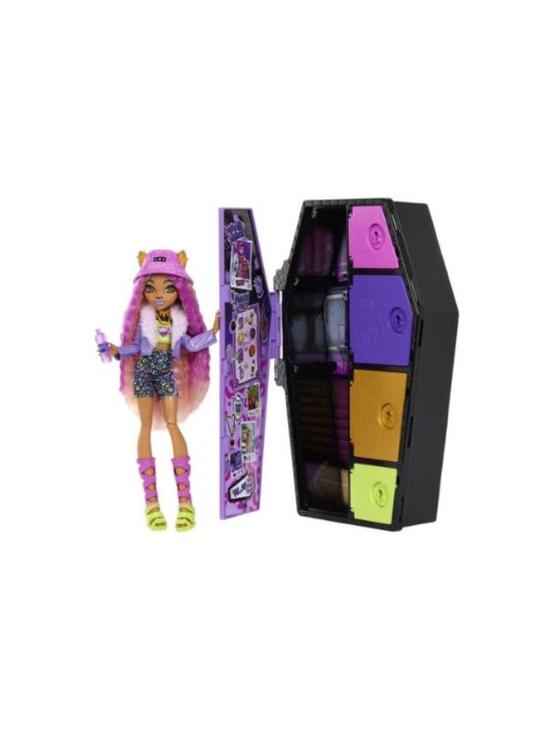 Monster High Skulltimate Secrets Clawdeen Wolf Doll And Fashion Set With Dress-Up Locker