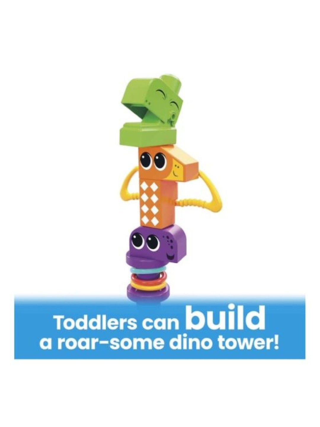 Megabloks Squeak 'n Chomp Dinos Sensory Building Toys For Toddlers 1-3 (24 Pcs) (No Color- Image 3)