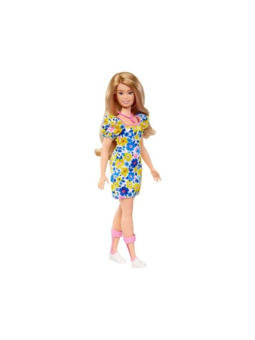 Barbie Fashionistas Doll #208 with Down Syndrome Wearing Floral Dress (No Color- Image 1)