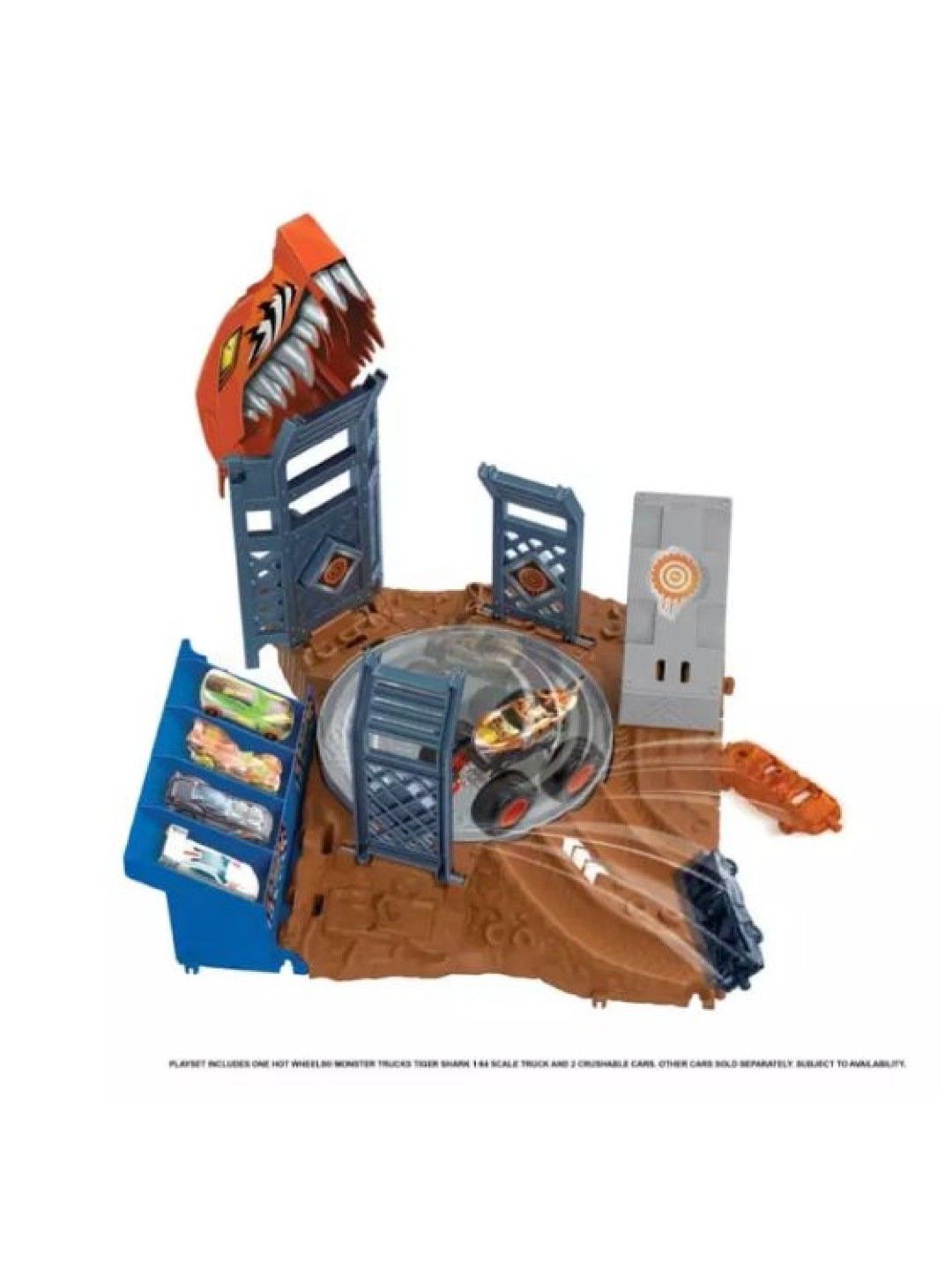 Hot Wheels Monster Trucks Arena Smashers™ Tiger Shark Spin-Out Challenge (No Color- Image 3)