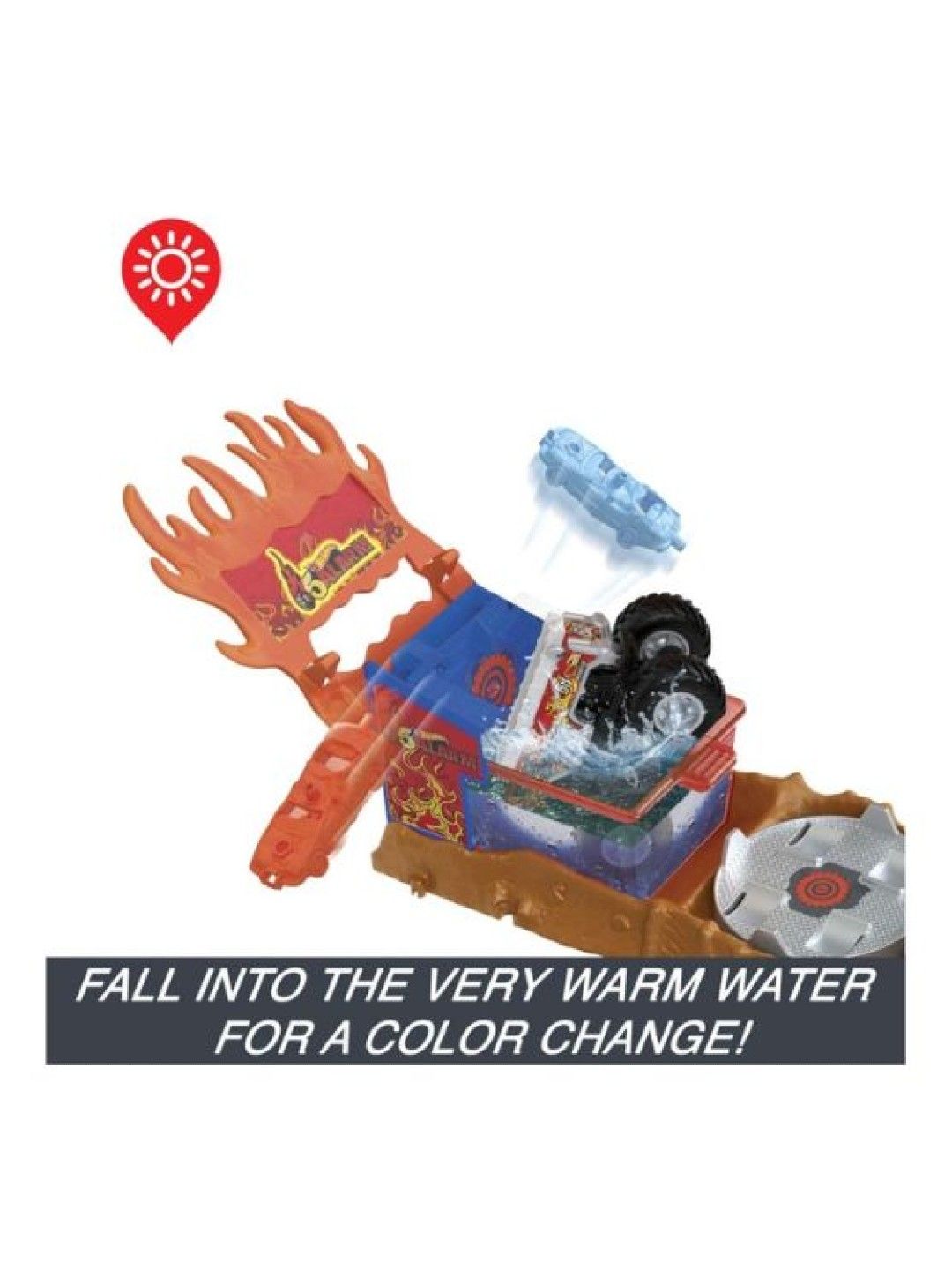 Hot Wheels Monster Trucks Arena Smashers Color Shifters 5-Alarm Rescue Playset (No Color- Image 3)