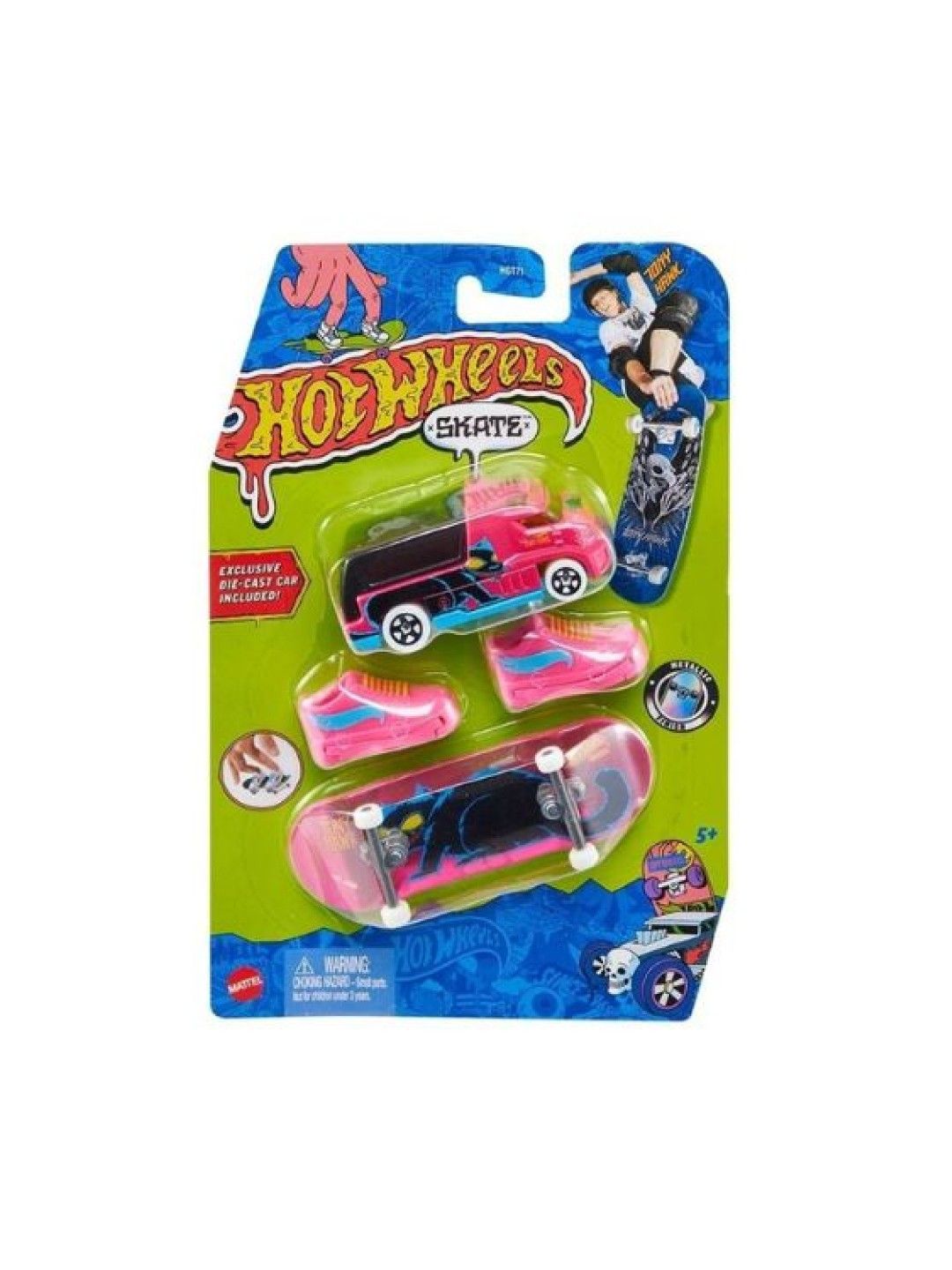 Hot Wheels Skate Tony Hawk Collector Set Fingerboard + Animal Attack (No Color- Image 3)