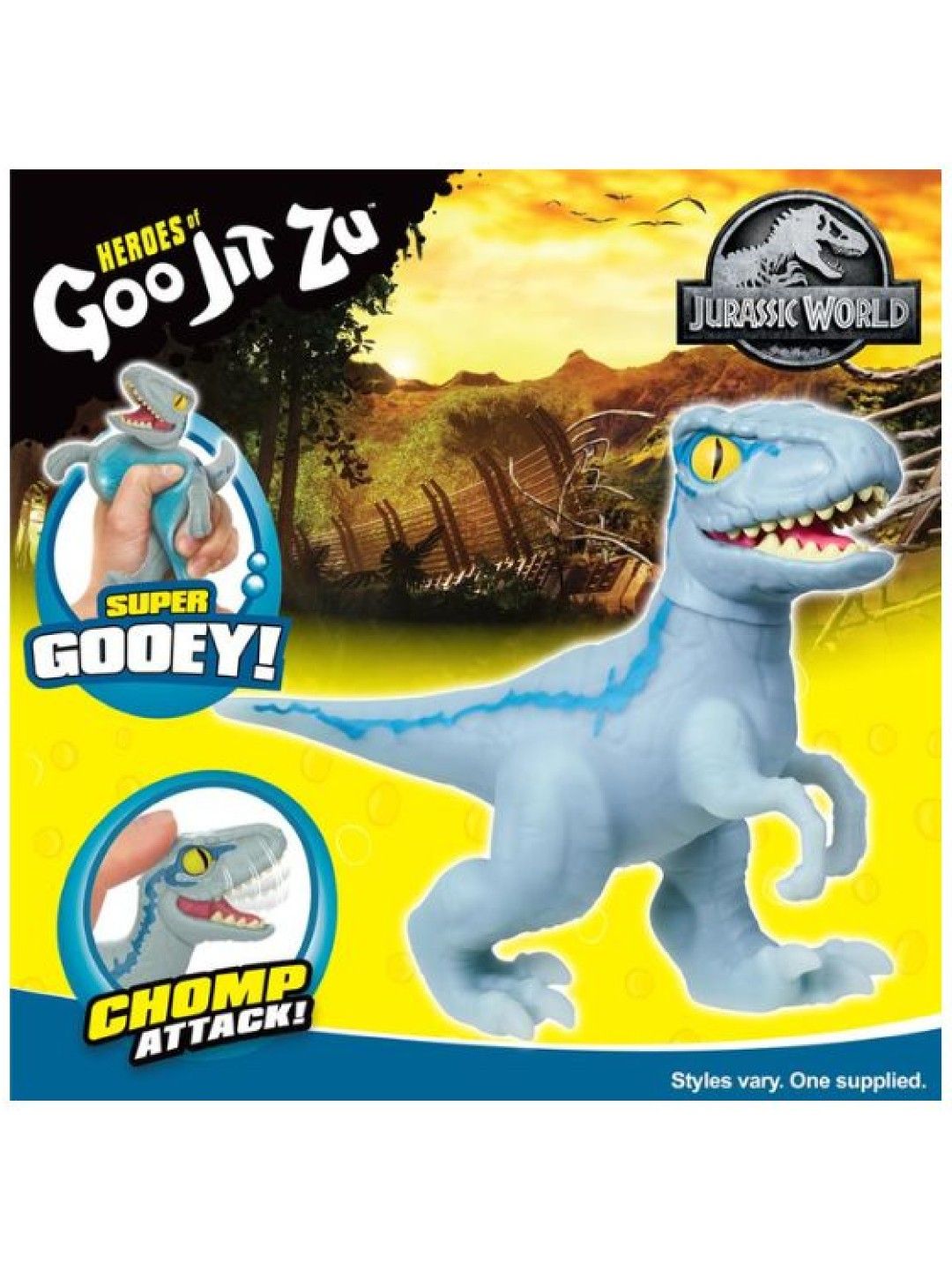 Heroes of Goo Jit Zu Jurassic World Series 2 Wave 1 Hero Pack - BLUE (No Color- Image 3)
