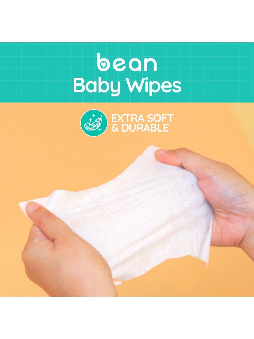 bean [Bundle of 24] Baby Wipes Fragrance Free 24 x 100 sheets (No Color- Image 3)