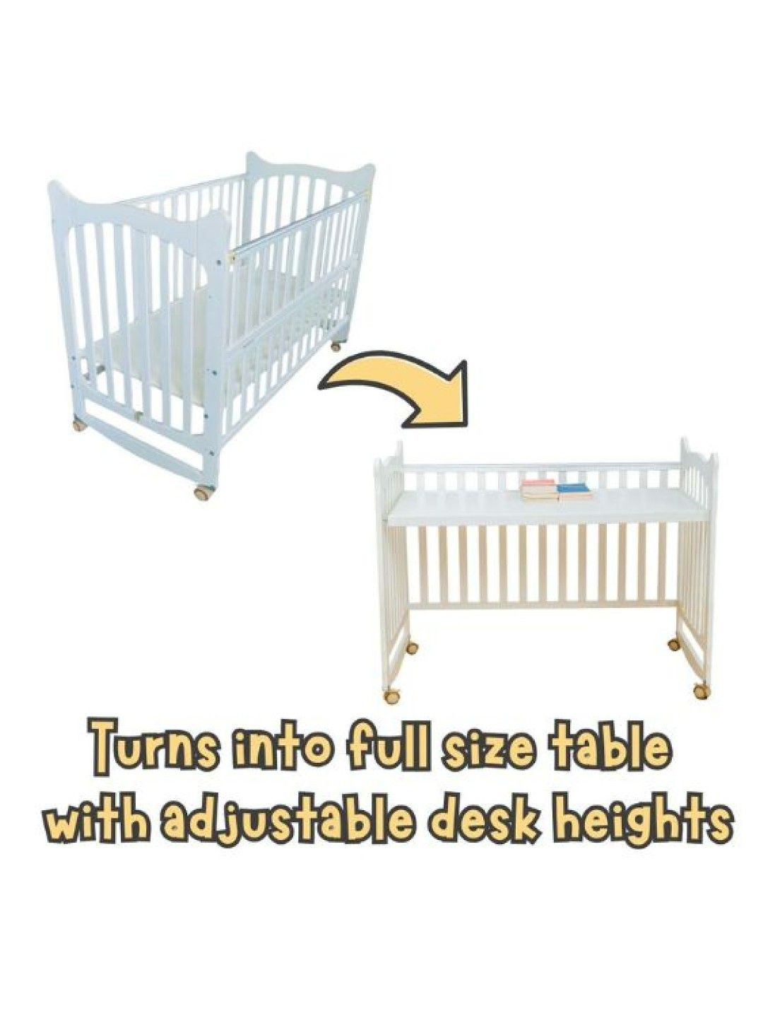 Hamlet Kids Room Ella Convertible Crib with Mattress (No Color- Image 3)