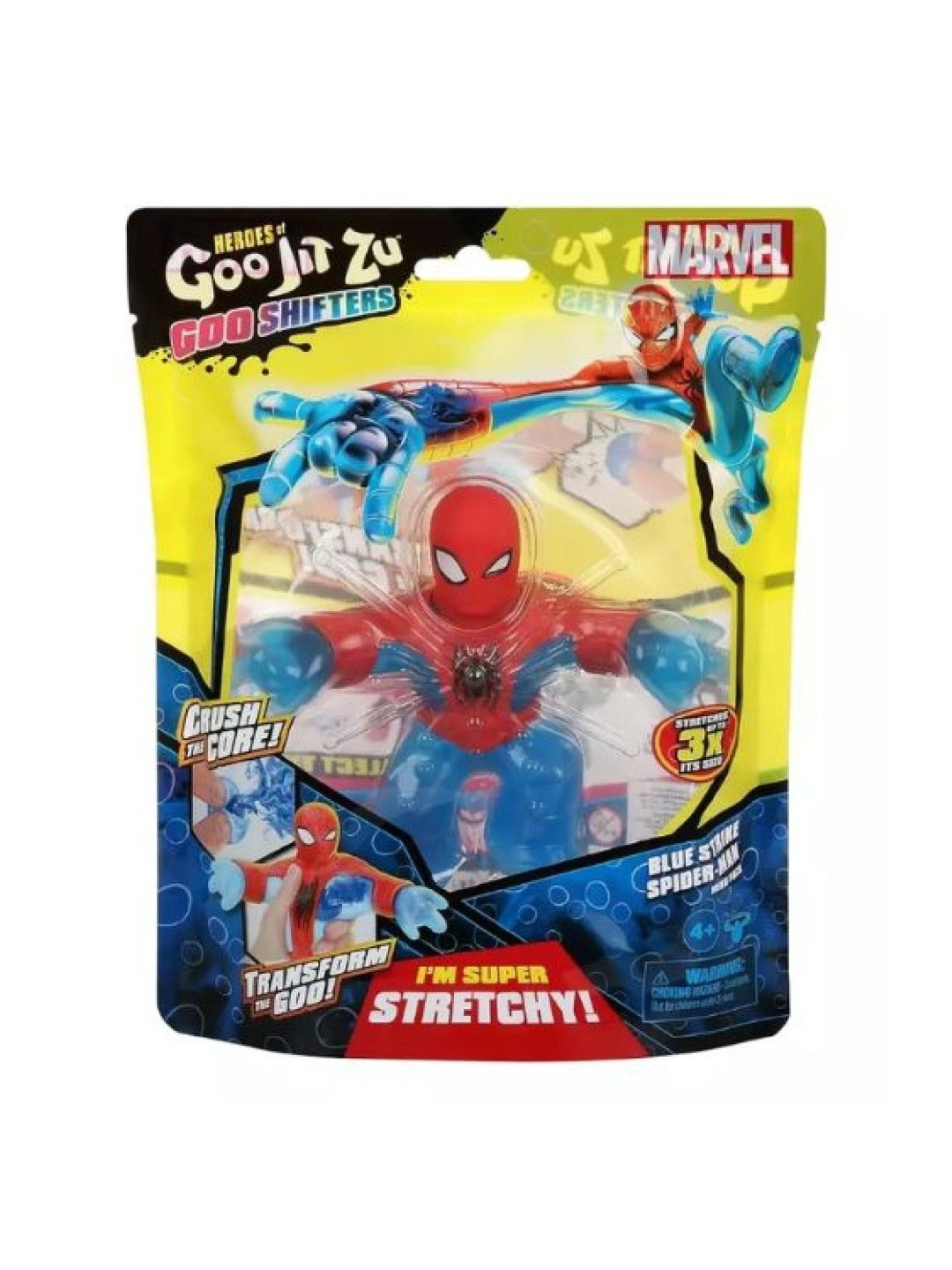 Heroes of Goo Jit Zu Goo Shifters The Marvel Edition - Blue Strike Spider-Man (No Color- Image 3)