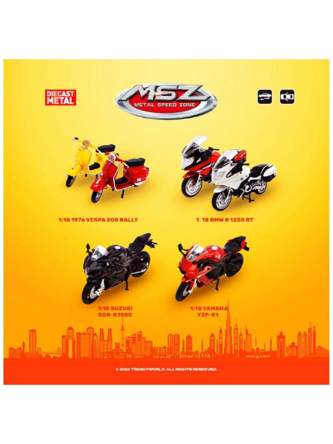 MSZ 1:18 BMW R 1250 RT - White (No Color- Image 3)