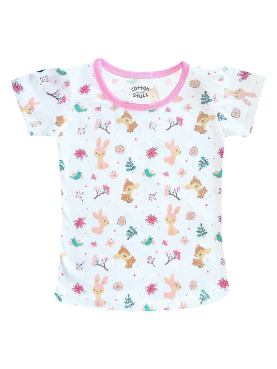 Cotton Stuff 3-piece Short Sleeve Fitted Blouse (Watch Me Grow - Girl) (No Color- Image 3)