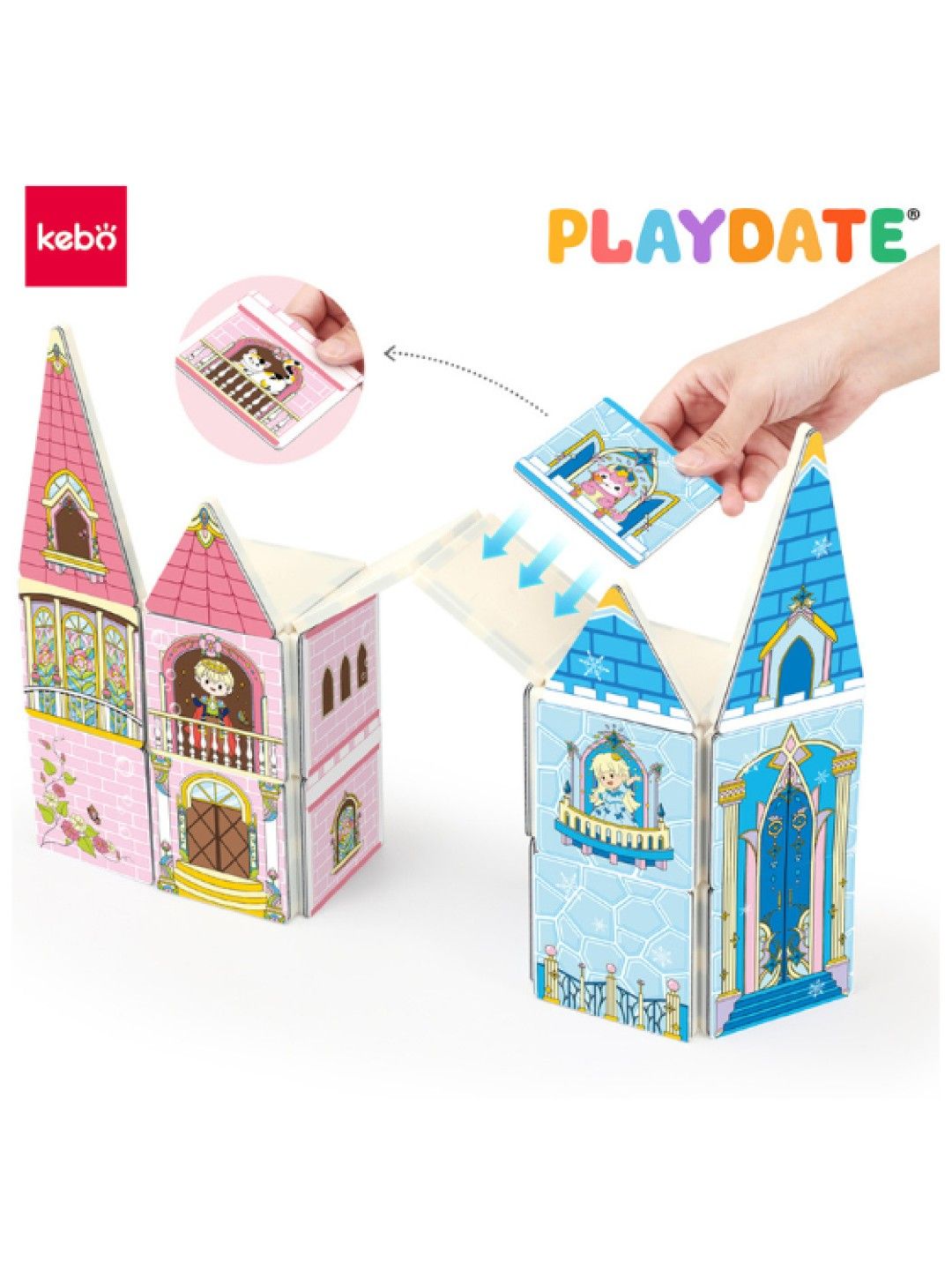Kebo 2-in-1 Magnetic Tiles (65 pcs) (No Color- Image 3)