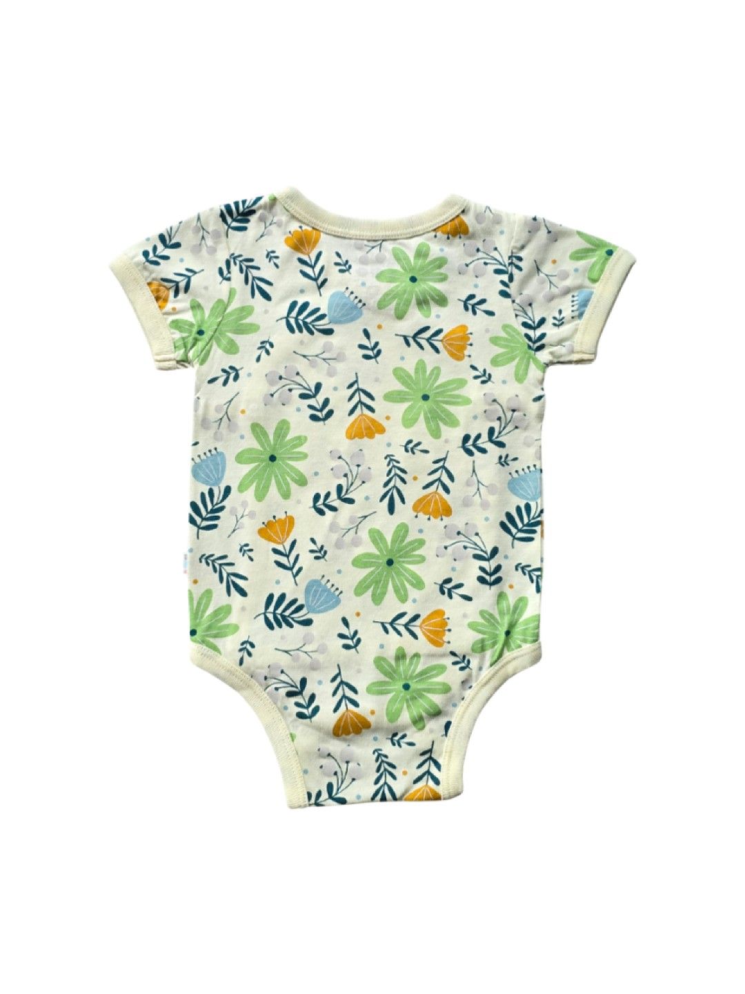 Babysoy Flowers Kimono Onesie (No Color- Image 2)