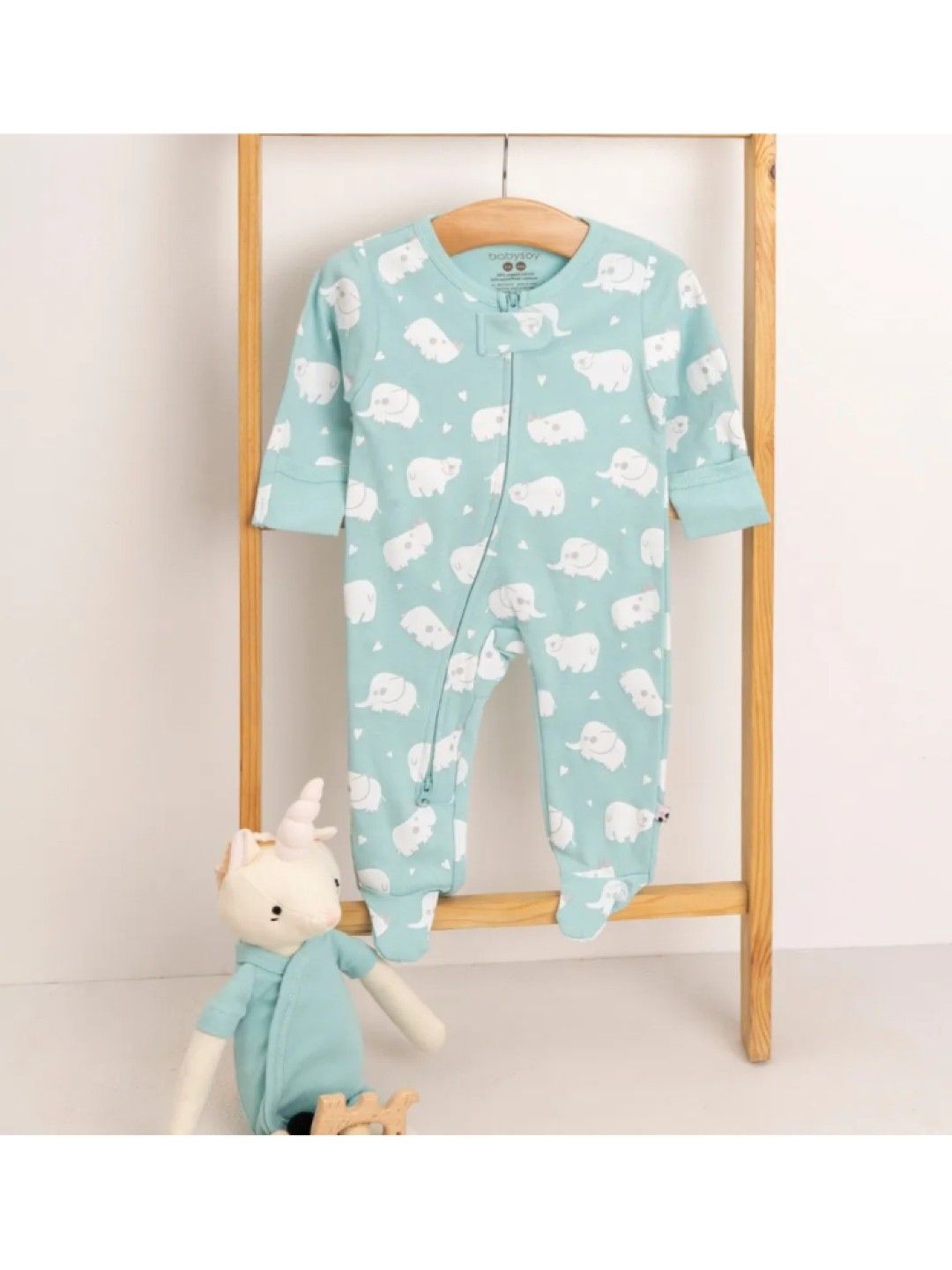 Babysoy Animal Harbor Zipper Footie (No Color- Image 3)