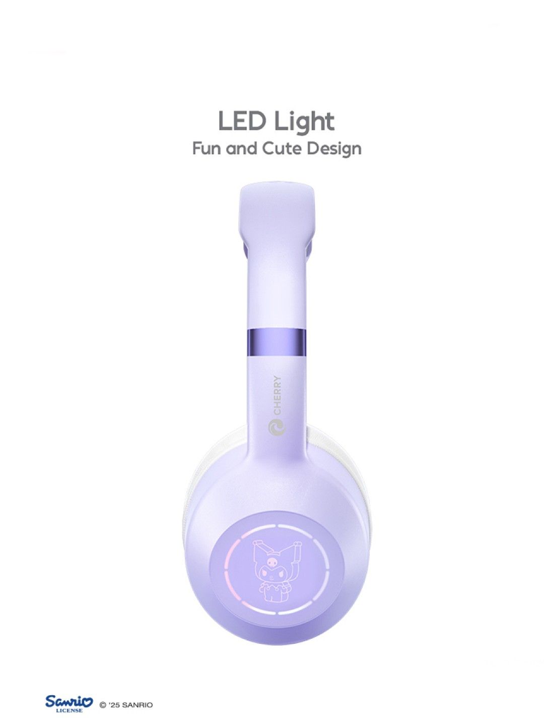 Cherry Sanrio Characters Kuromi Bluetooth Headphones (No Color- Image 2)