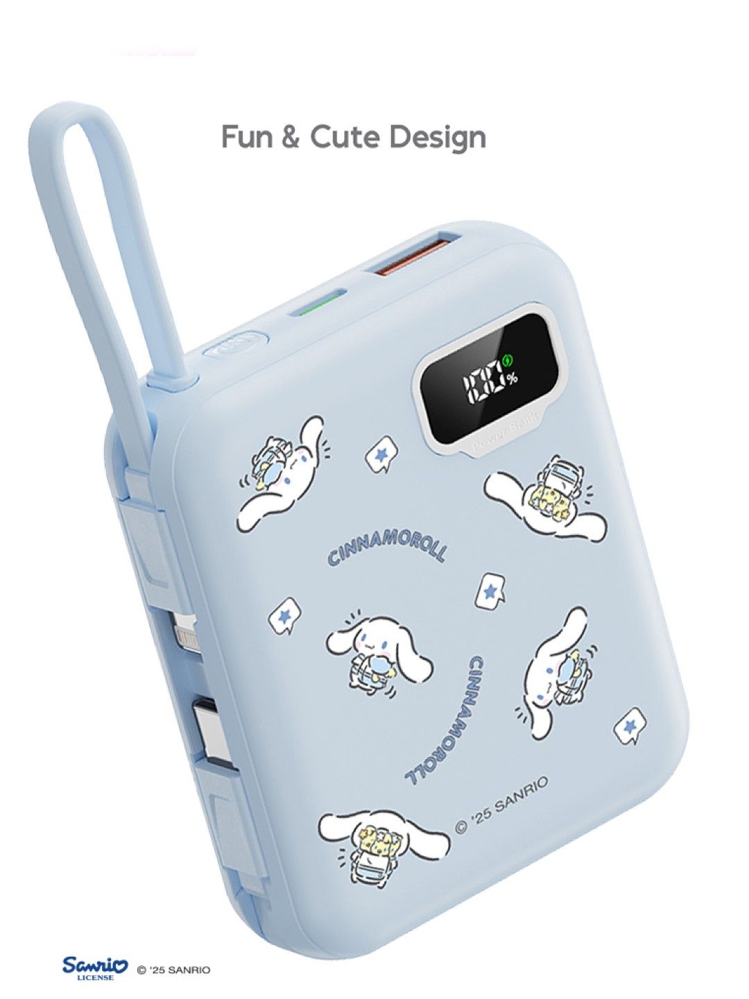 Cherry Sanrio Characters Cinnamoroll Powerbank 10000mAh (No Color- Image 3)