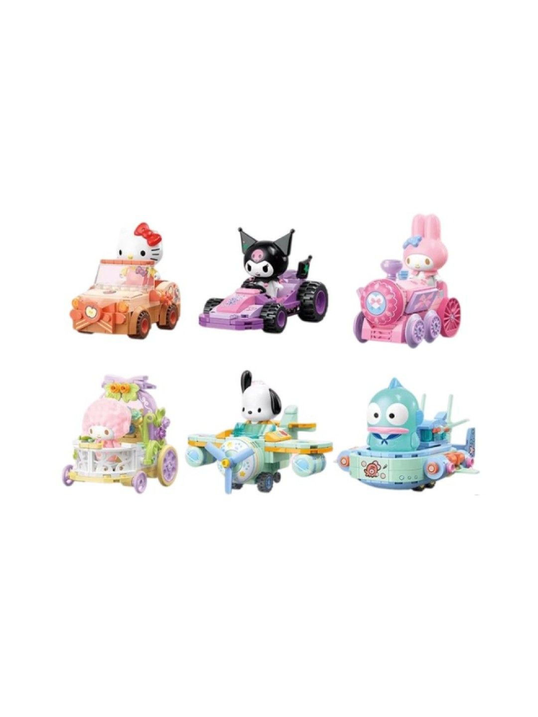 TOP TOY Original Sanrio Surprising Car Team Series Building Block Blind Box (No Color- Image 1)