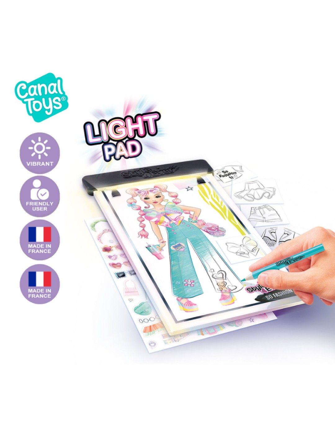 Canal Toys Style 4 Ever Fashion Designer Light Up Pad (No Color- Image 3)