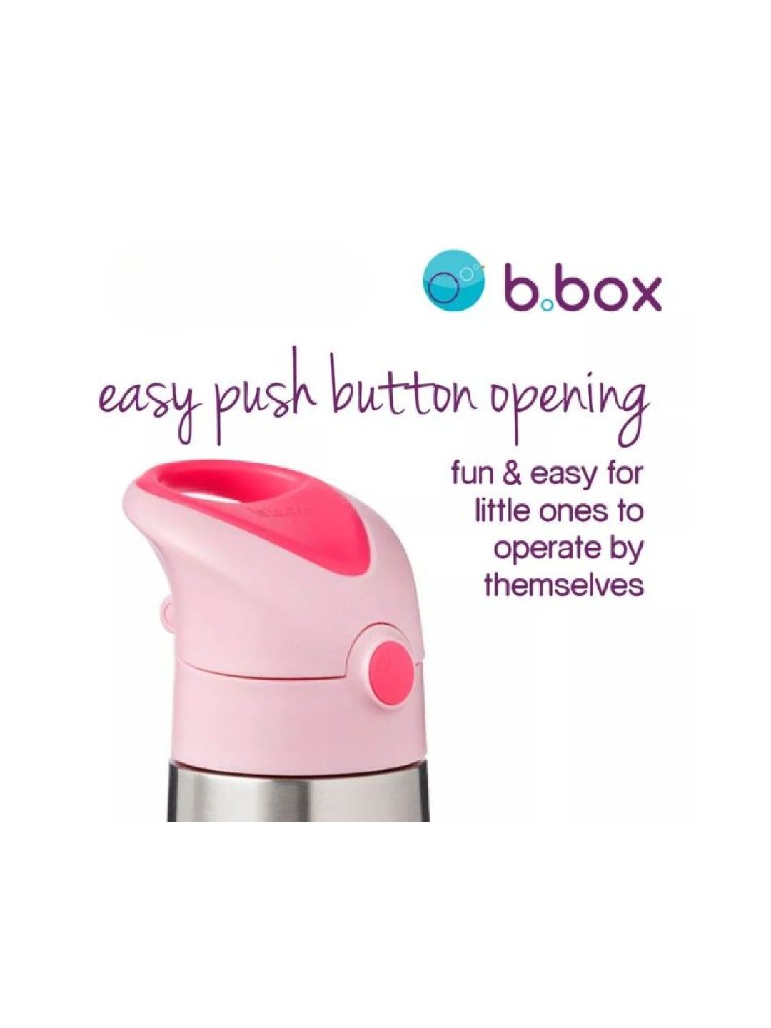 b.box Insulated Bottle 500ml (Blush Crush- Image 2)