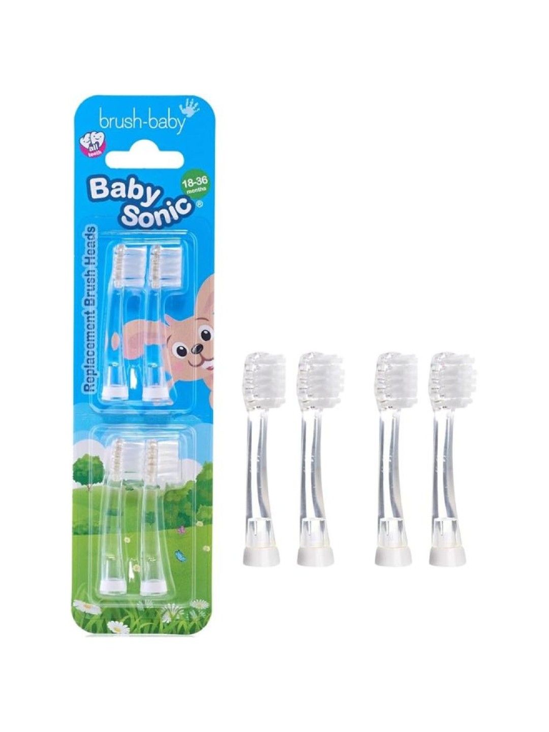 Brush Baby Babysonic Replacement Heads 18-36M (4pack) (No Color- Image 3)