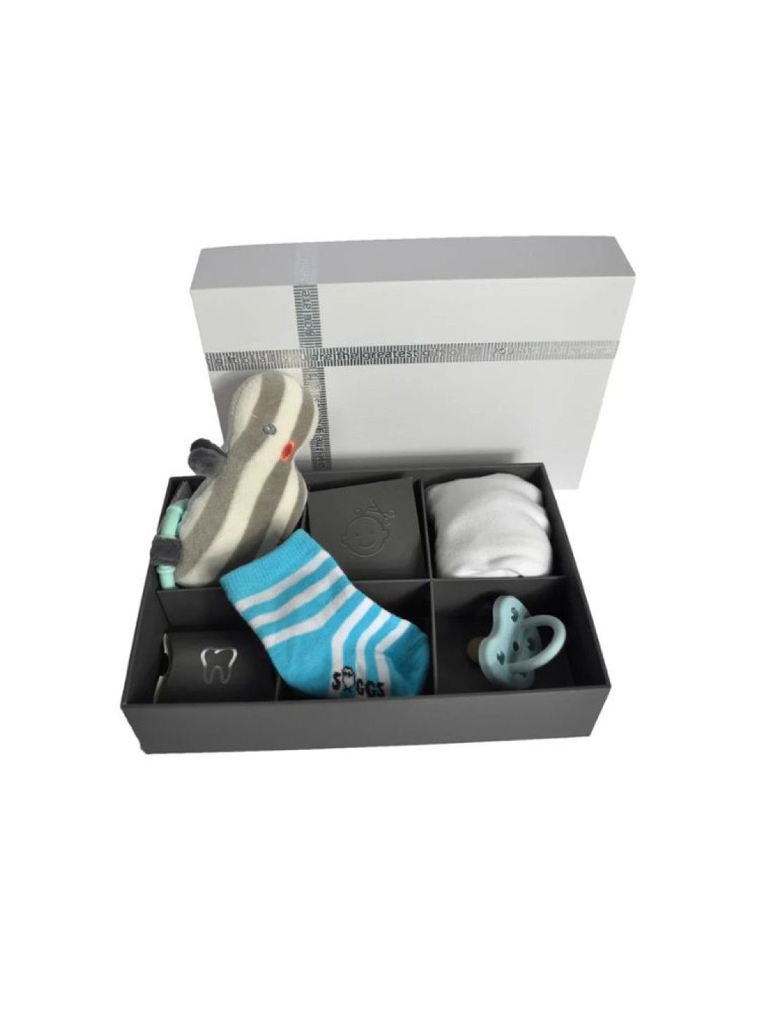 Dooky Gift Set: White Triple Frame Handprint & Memory Box (No Color- Image 3)