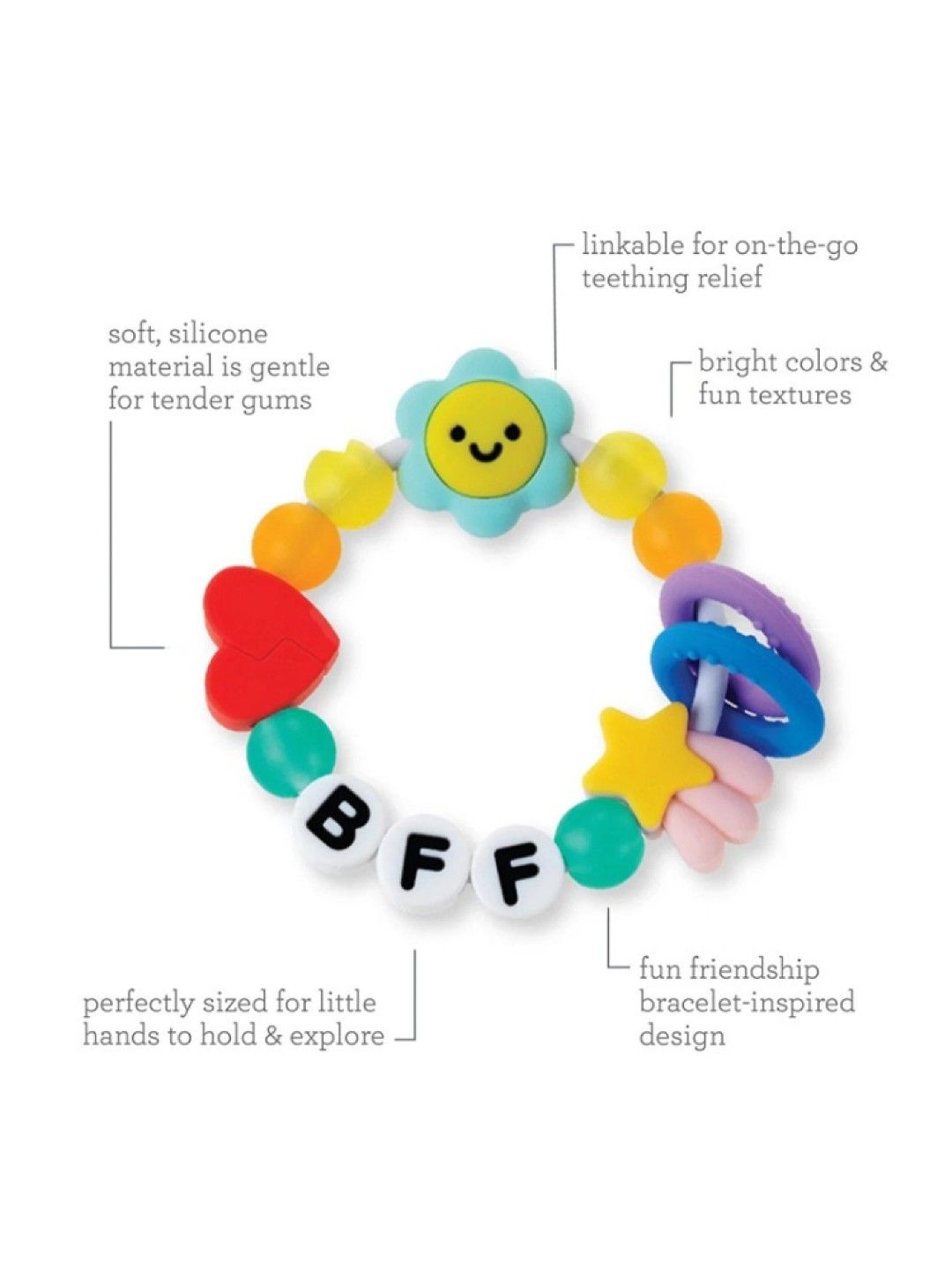 Infantino Friendship Teether - BFF (No Color- Image 3)