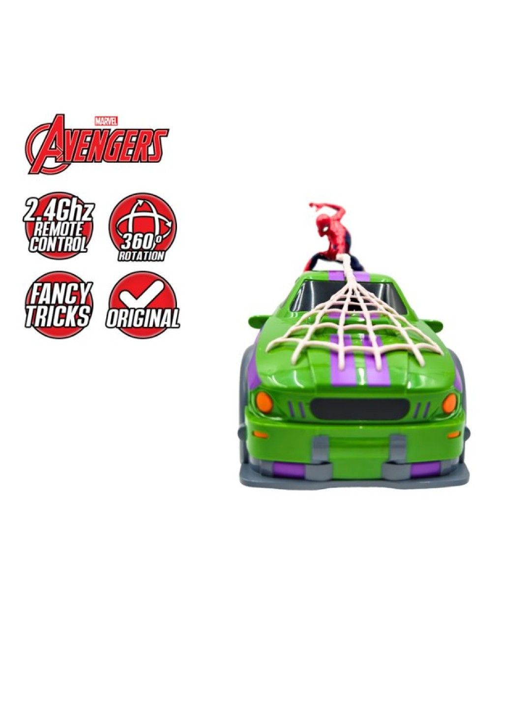 Marvel 2.4GHz Spiderman Full-Function Remote Control Rocking & Swaying Car (No Color- Image 3)