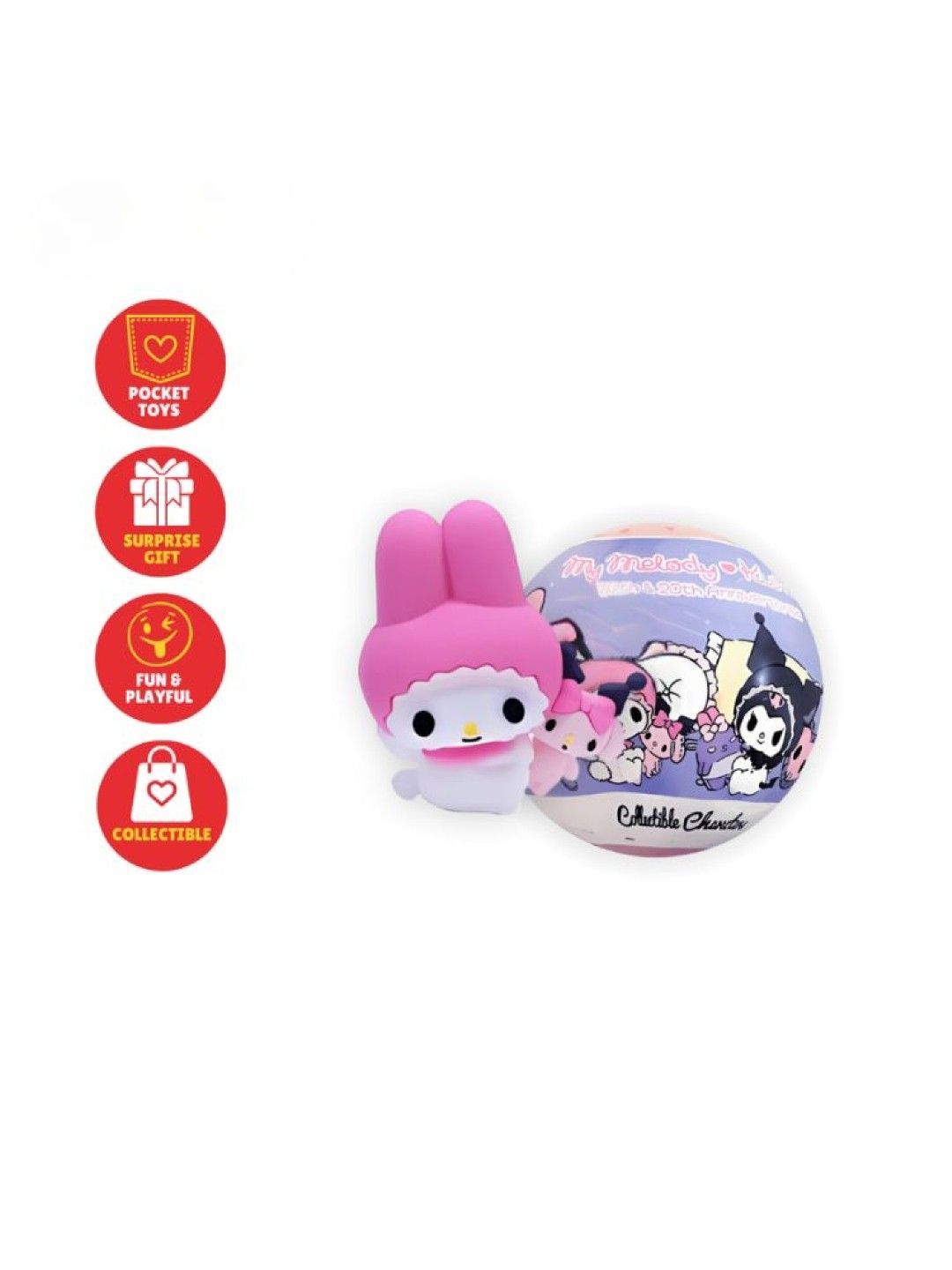 COOL THINGS [BUY 1 TAKE 1] Sanrio My Melody & Kuromi 50th Anniversary Surprise Ball Capsule (No Color- Image 3)