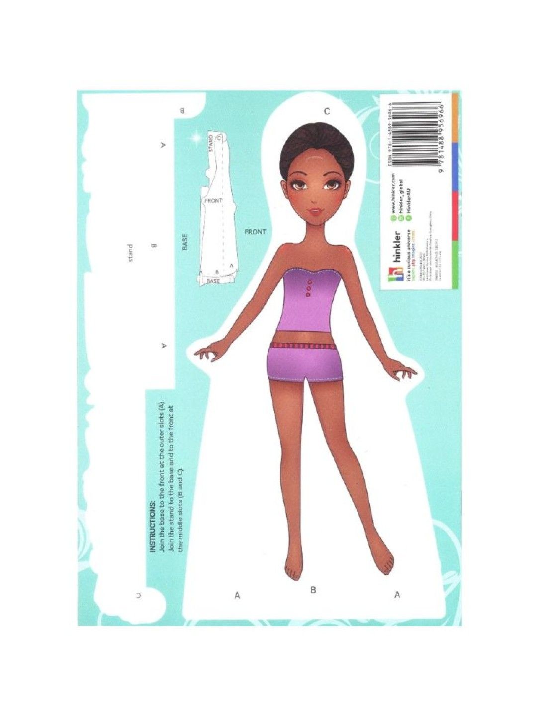 Learning is Fun Dress-Up Girls Paper Dolls - Tami (No Color- Image 3)