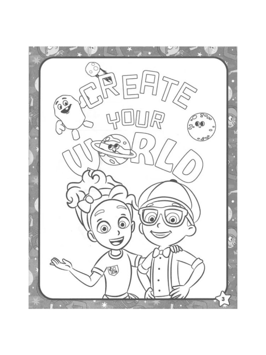 Learning is Fun Moonbug Blippi 16pp Activity Book - Think Big (No Color- Image 3)