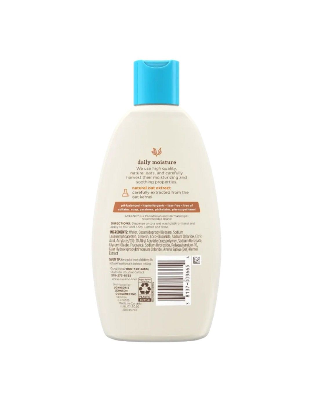 Aveeno Baby Daily Moisture Wash & Shampoo (236ml) x 2 with FREE Lotion 227g (No Color- Image 3)