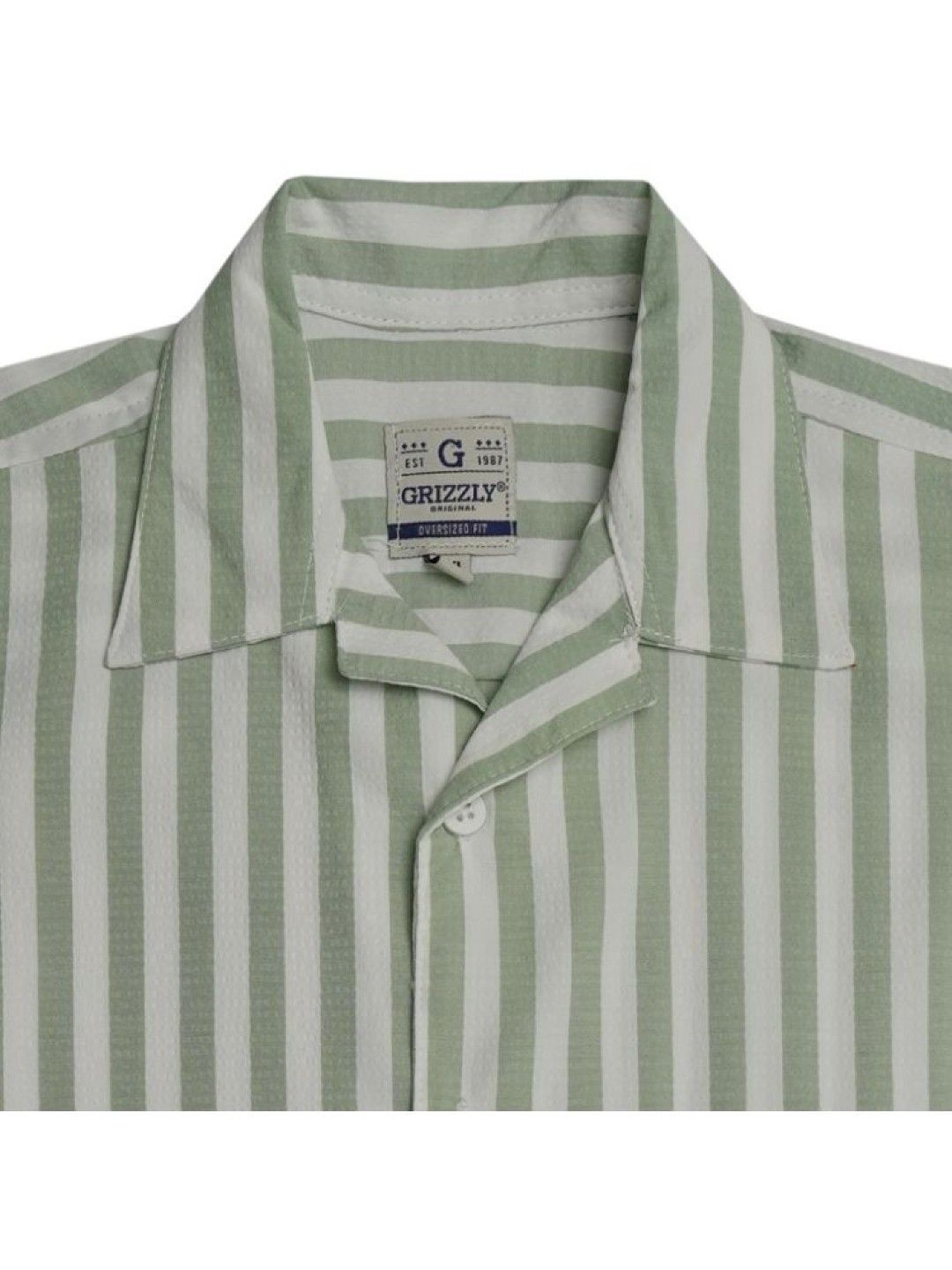 Grizzly Toddler Boys Short Sleeves Polo Stripes with Label (Green- Image 3)
